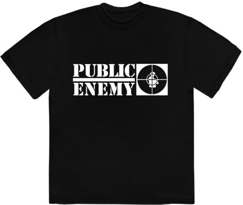 Public Enemy Long Logo Black Unisex Short Sleeve T-shirt Small [T-Shirt] (ONLINE ORDER ONLY)