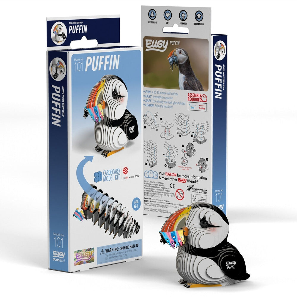 Puffin 3D Cardboard Model Kit Eugy (ONLINE ORDER ONLY)
