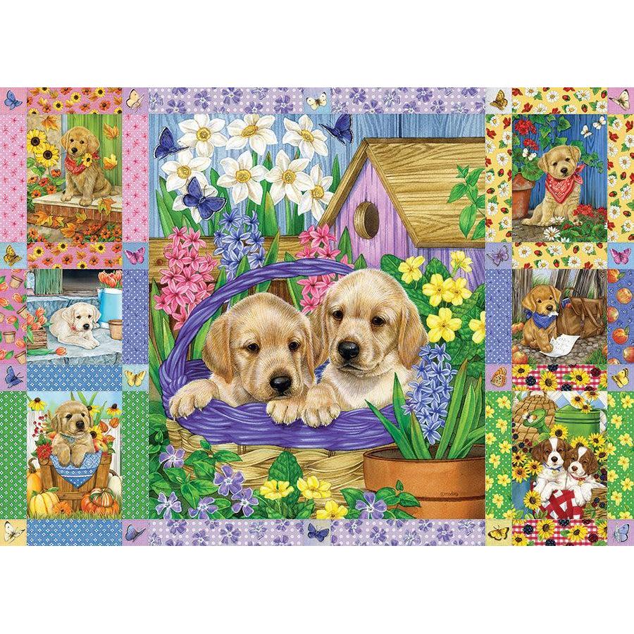 Puppies & Posies 1000 Piece Jigsaw Puzzle Cobble Hill (ONLINE ORDER ONLY)
