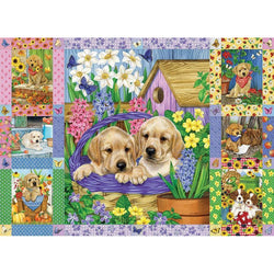 Puppies & Posies 1000 Piece Jigsaw Puzzle Cobble Hill (ONLINE ORDER ONLY)