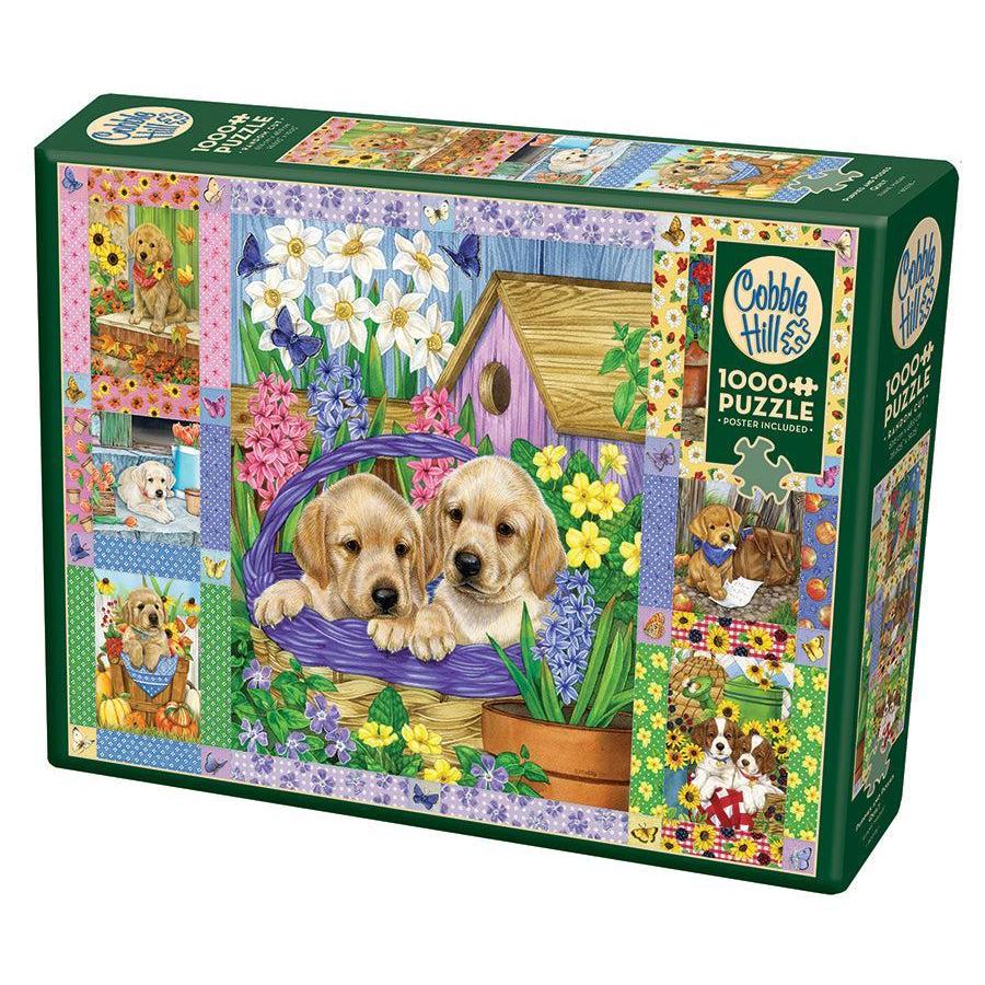 Puppies & Posies 1000 Piece Jigsaw Puzzle Cobble Hill (ONLINE ORDER ONLY)