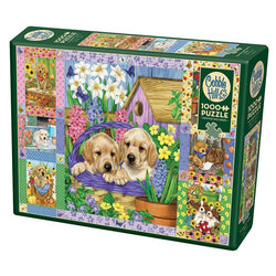 Puppies & Posies 1000 Piece Jigsaw Puzzle Cobble Hill (ONLINE ORDER ONLY)