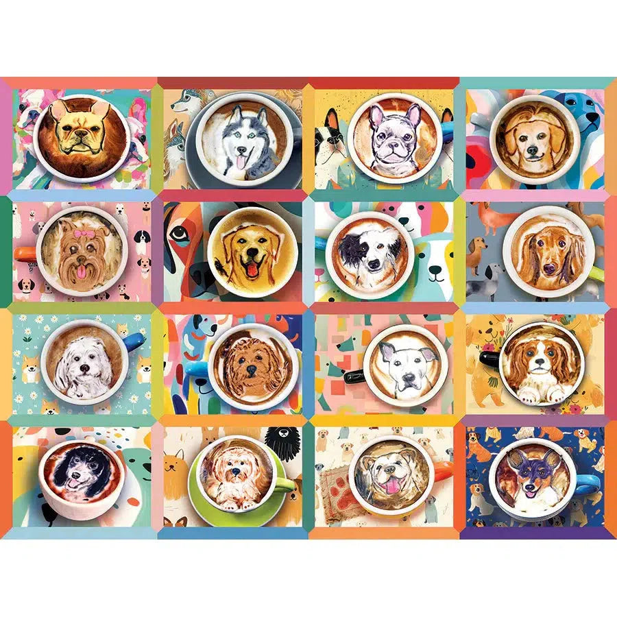 Puppy Lattes 275 Large Piece Jigsaw Puzzle Cobble Hill (ONLINE ORDER ONLY)