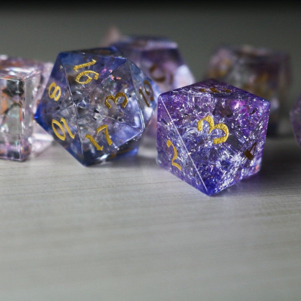 Purple Cloud Forge Fire Glass DND Dice Set (ONLINE ORDER ONLY)