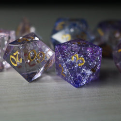 Purple Cloud Forge Fire Glass DND Dice Set (ONLINE ORDER ONLY)