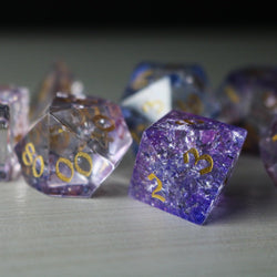 Purple Cloud Forge Fire Glass DND Dice Set (ONLINE ORDER ONLY)