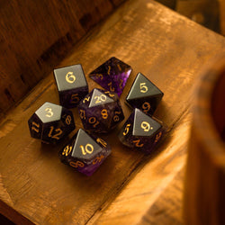 Purple Gemstone Amethyst DND Dice Set (ONLINE ORDER ONLY)