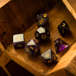 Purple Gemstone Amethyst DND Dice Set (ONLINE ORDER ONLY)