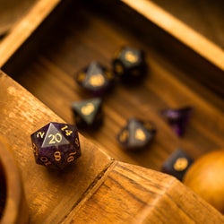 Purple Gemstone Amethyst DND Dice Set (ONLINE ORDER ONLY)