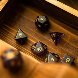 Purple Gemstone Amethyst DND Dice Set (ONLINE ORDER ONLY)