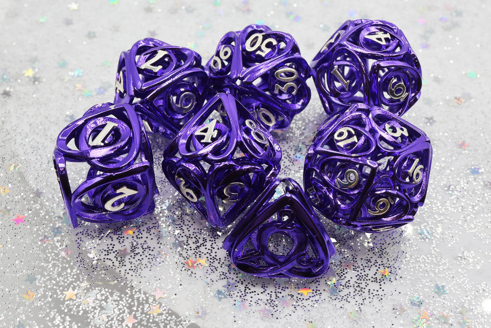 Hollow Hearts: Purple - Metal RPG Dice Set (ONLINE ORDER ONLY)