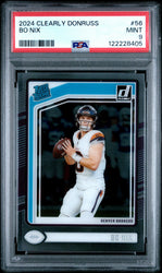 Graded 2024 Panini Clearly Donruss Bo Nix #56 Rookie RC Football Card PSA 9 Mint (ONLINE ORDER ONLY)