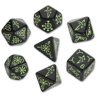 QWS66IEN21 Black Opaque Dice Green Ingress Enlightened Markings (ONLINE ORDER ONLY)