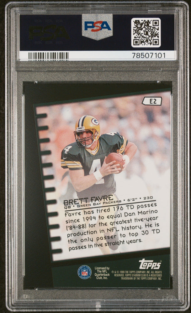 1999 STADIUM CLUB EMPERORS OF THE ZONE BRETT FAVRE #E2 PSA 10 (Online Order Only)