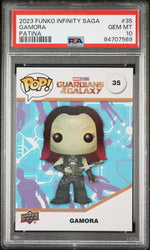 2023 UPPER DECK FUNKO POP MARVEL  GAMORA PATINA #35  PSA 10 (Online Order Only)