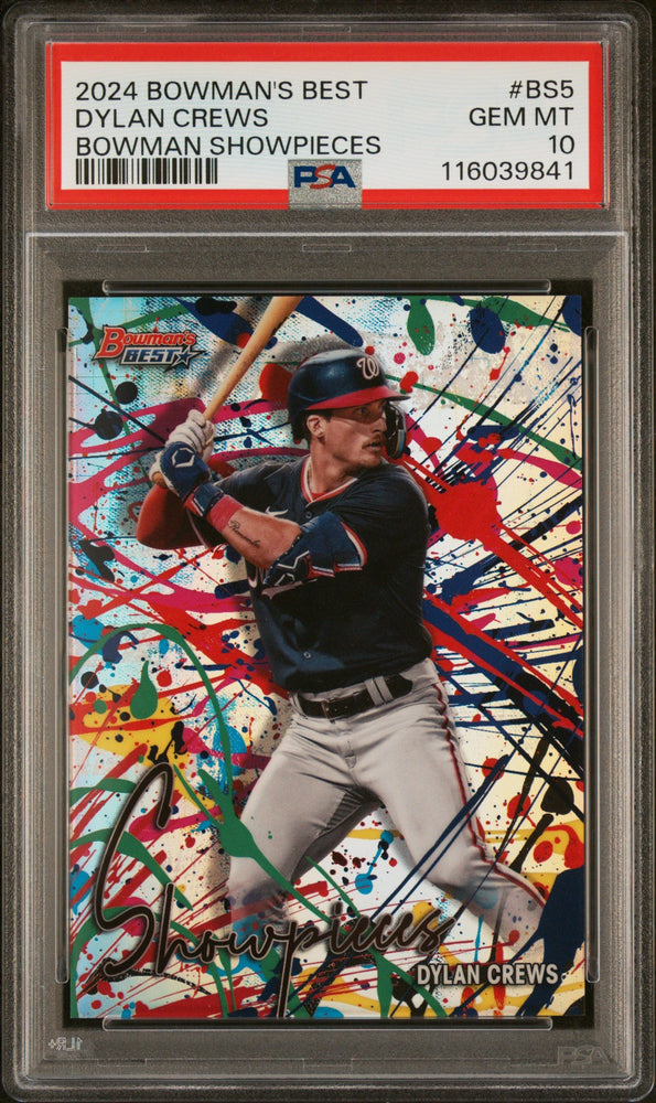 Graded 2024 Topps Bowmans Best Dylan Crews #BS5 Bowman Showpieces Rookie RC Baseball Card PSA 10 Gem Mint (ONLINE ORDER ONLY)
