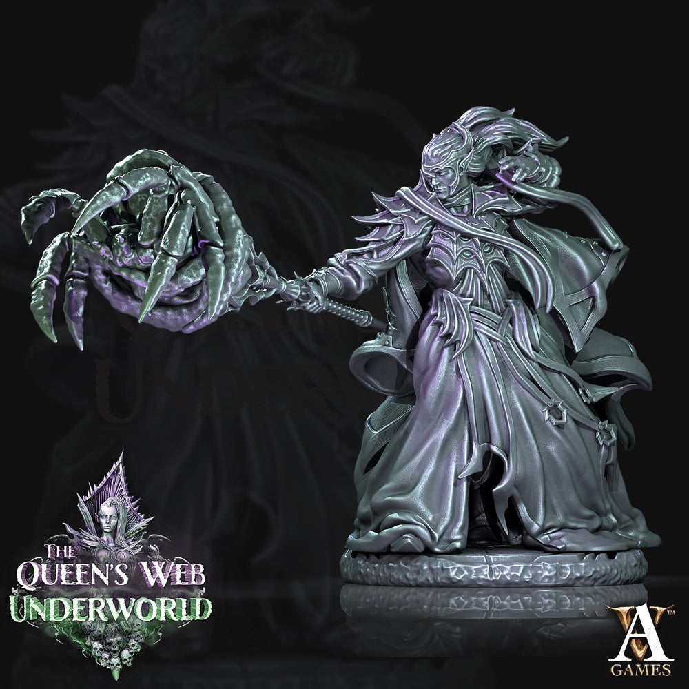 3D Printed Archvillain Games Dark Elves Arcane The Queen's Web Underworld 28 32mm D&D (Online Only)