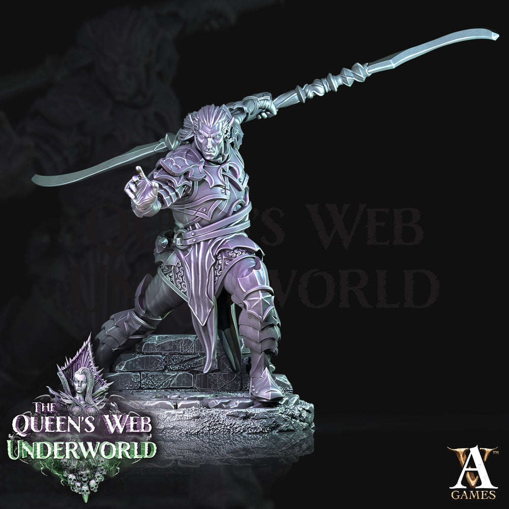 3D Printed Archvillain Games Dark Elves Melee The Queen's Web Underworld 28 32mm D&D (Online Only)