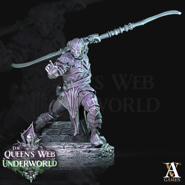 3D Printed Archvillain Games Dark Elves Melee The Queen's Web Underworld 28 32mm D&D (Online Only)