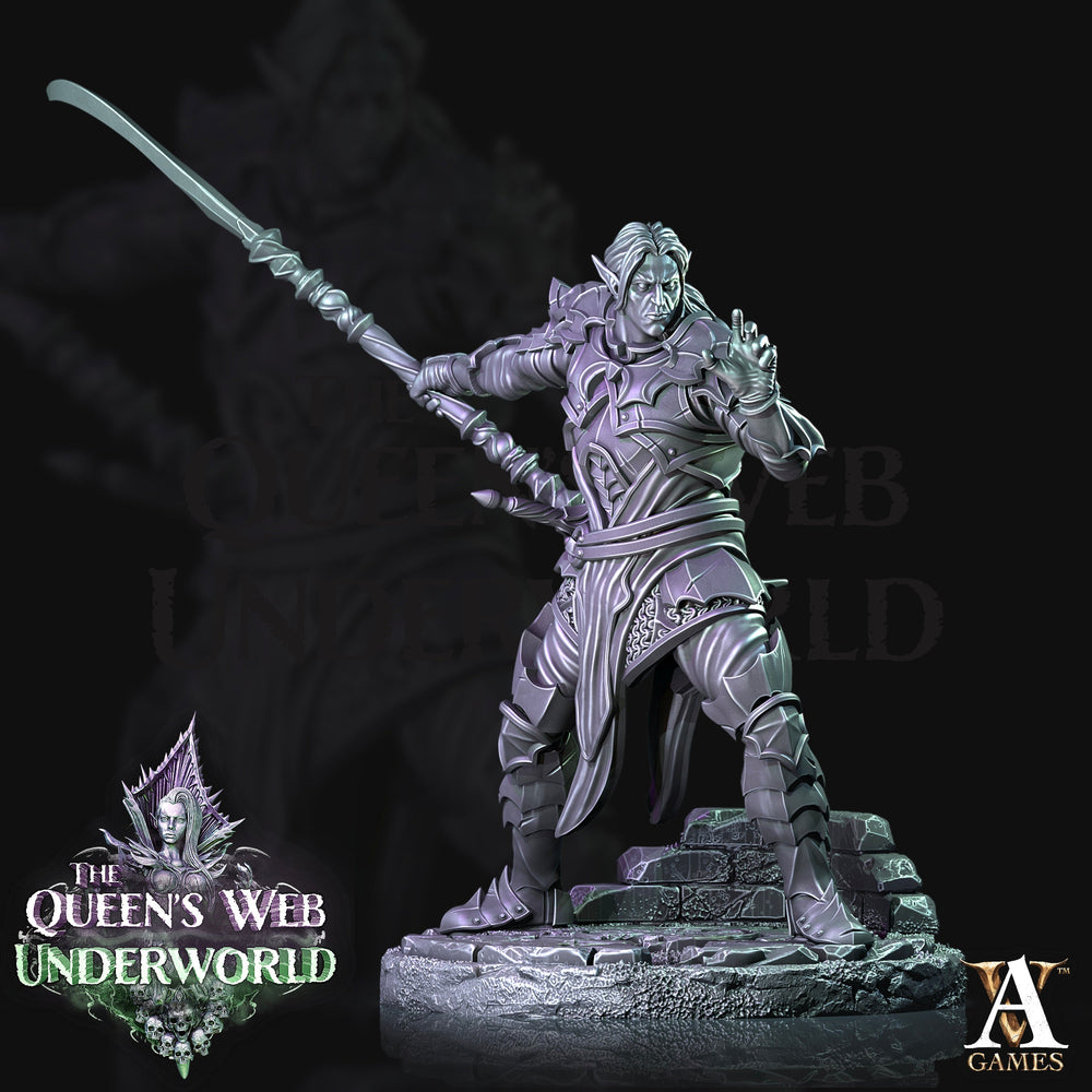 3D Printed Archvillain Games Dark Elves Melee The Queen's Web Underworld 28 32mm D&D (Online Only)