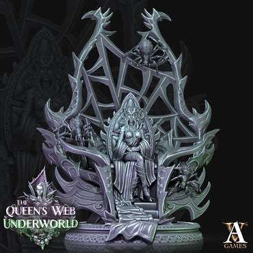 3D Printed Archvillain Games Dark Elves Divine The Queen's Web Underworld 28 32mm D&D (Online Only)