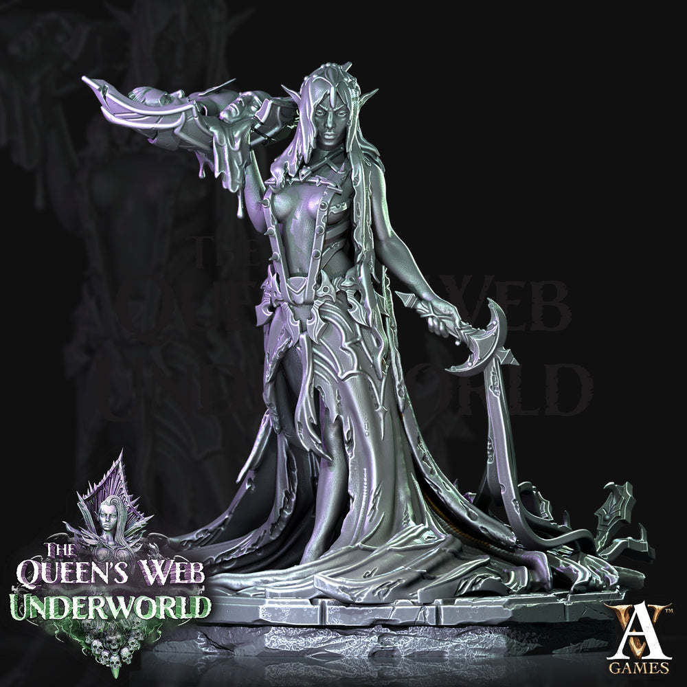 3D Printed Archvillain Games Dark Elves Divine The Queen's Web Underworld 28 32mm D&D (Online Only)