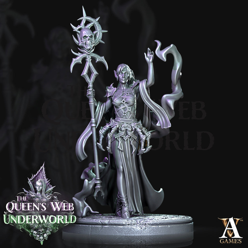 3D Printed Archvillain Games Dark Elves Divine The Queen's Web Underworld 28 32mm D&D (Online Only)