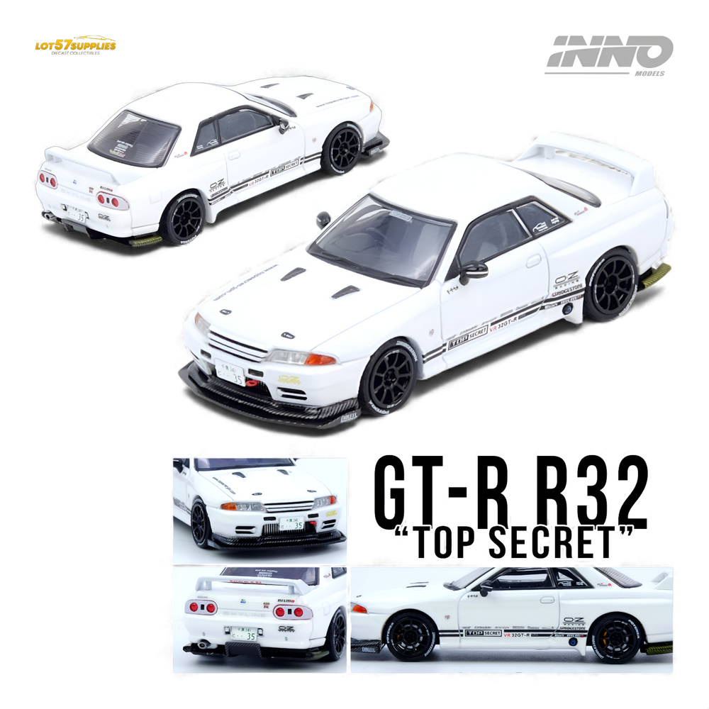 (Pre-Order) INNO64 TOP SECRET VR32 GT-R - White 1:64 (ONLINE ORDER ONLY)