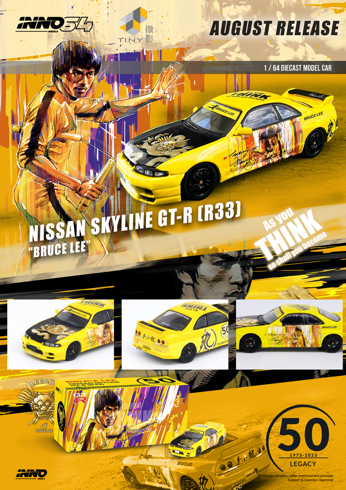 Inno64 x TINY Skyline GT-R's Series Honoring Bruce Lee's 50th Anniversary 1:64 (ONLINE ORDER ONLY)