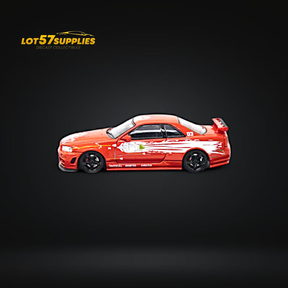 Fast Speed Skyline GT-R R34 Z-Tune FNF Red Livery 1:64 (ONLINE ORDER ONLY)