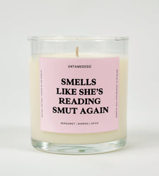 Smells Like She's Reading Smut Again Glass Candle (ONLINE ORDER ONLY)