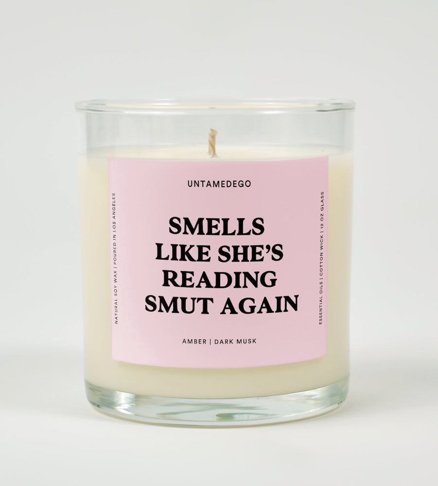 Smells Like She's Reading Smut Again Glass Candle (ONLINE ORDER ONLY)