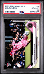 Graded 2025 Topps Now MLS Lionel Messi #28 Soccer Card PSA 10 Gem Mint (ONLINE ORDER ONLY)