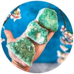 Green Cubic Fluorite Mineral Specimen, Fluorescent Minerals
