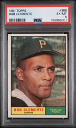 Graded 1961 Topps Bob Roberto Clemente #388 Baseball Card PSA 6 EX-MT