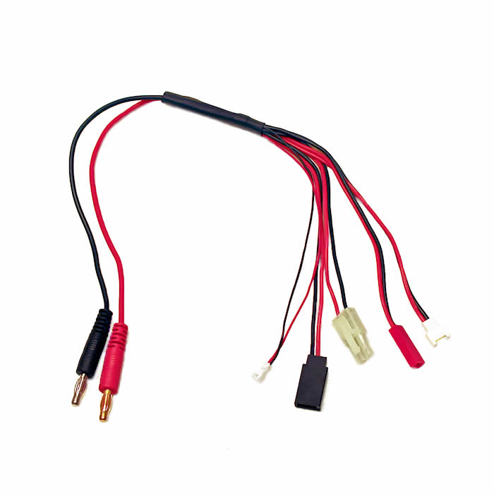 RCE1625 5-Function Charge To Male 4mm Bullets Racers Edge (ONLINE ORDER ONLY)