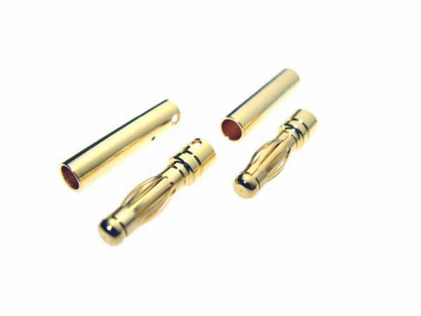 RCE2483L Bullet Plugs 4mm 2 Pair Racers Edge (ONLINE ORDER ONLY)