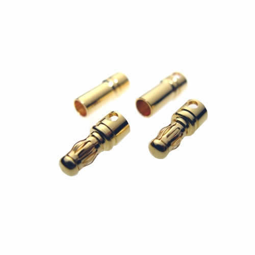 RCE2483S 3.5mm Bullet Plugs 2 Pair Racers Edge (ONLINE ORDER ONLY)