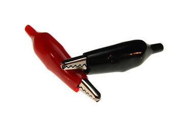 RCEAC2 Alligator Clips, 1 Pair with One Red and One Black Vinyl Boot (ONLINE ORDER ONLY)