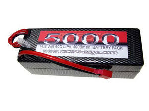 RCELP4S5000BAT LiPo 14.8V 5KMah 40C Dis. HC Batt. w/ Deans Conn. (ONLINE ORDER ONLY)
