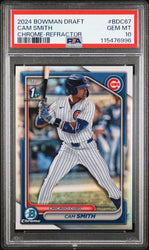 Graded 2024 Topps Bowman Draft Cam Smith #BDC67 Chrome Refractor Rookie RC Baseball Card PSA 10 Gem Mint (ONLINE ORDER ONLY)