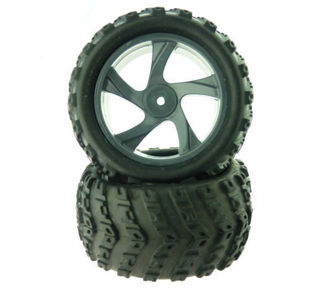 RED28663PA Tire And Rim For Monster Truck 2pc Redcat Racing (ONLINE ORDER ONLY)
