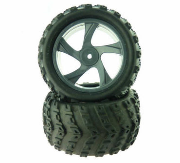 RED28663PA Tire And Rim For Monster Truck 2pc Redcat Racing (ONLINE ORDER ONLY)