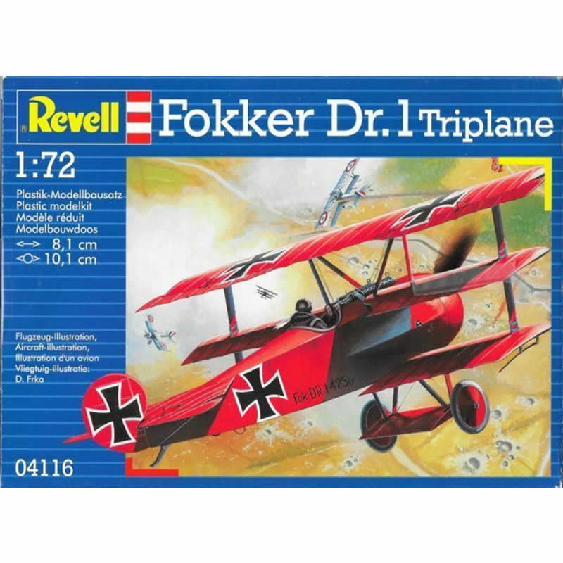 REG04116 Fokker Dr1 Triplane 1/72 Scale Plastic Model Kit Revell (ONLINE ORDER ONLY)