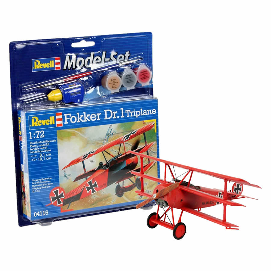 REG64116 Fokker Dr1 Triplane with Paint Kit 1/72 Scale Plastic Model Kit Revell (ONLINE ORDER ONLY)