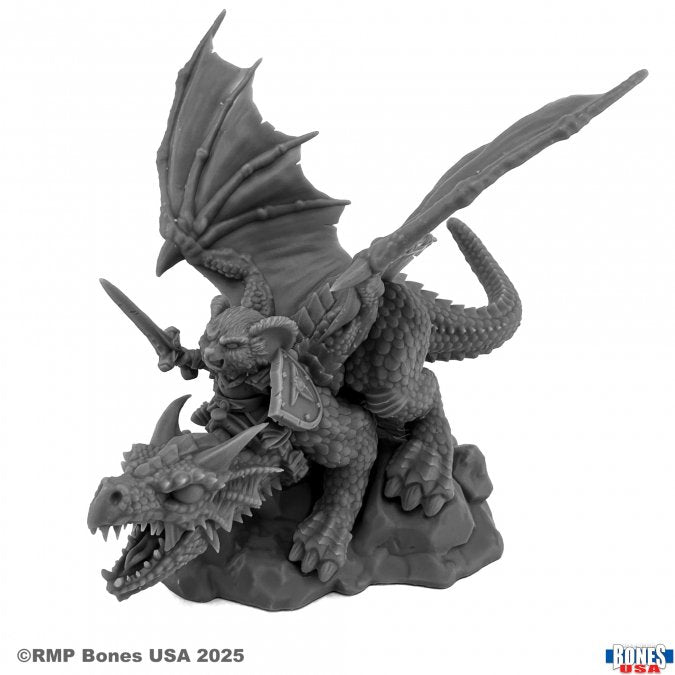 Reaper Legends: Mousling - Knight of the Flame Wyrm on Dragon (ONLINE ORDER ONLY)