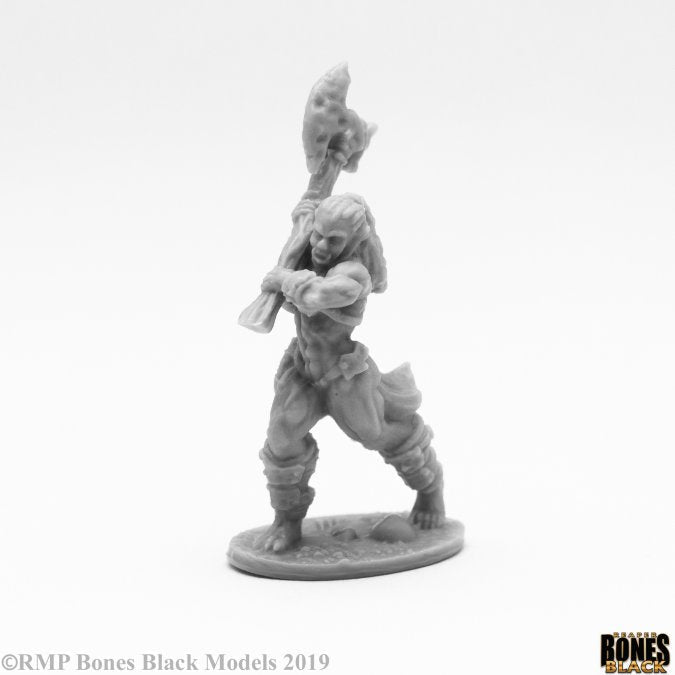 Bones Black: Jade Fire Champion - Half-Orc Barbarian Champion