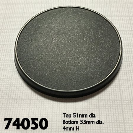 Reaper Miniatures: Round Plastic Gaming Base - 55mm (10) (ONLINE ORDER ONLY)