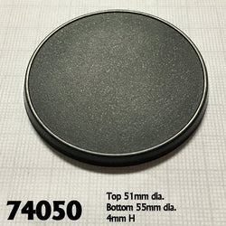 Reaper Miniatures: Round Plastic Gaming Base - 55mm (10) (ONLINE ORDER ONLY)