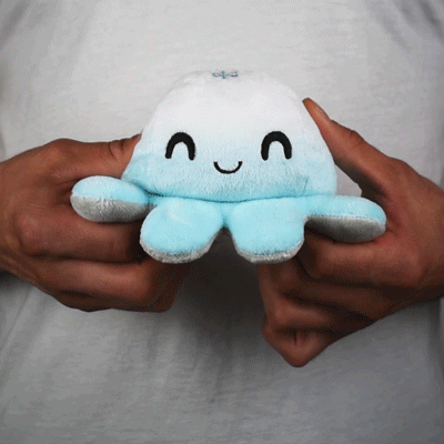 TeeTurtle Reversible Octopus: Snowflake/Sad Cloud (Mini) (ONLINE ORDER ONLY)